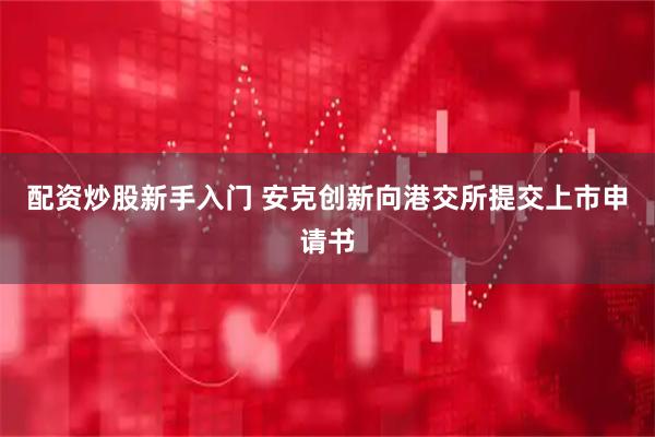 配资炒股新手入门 安克创新向港交所提交上市申请书